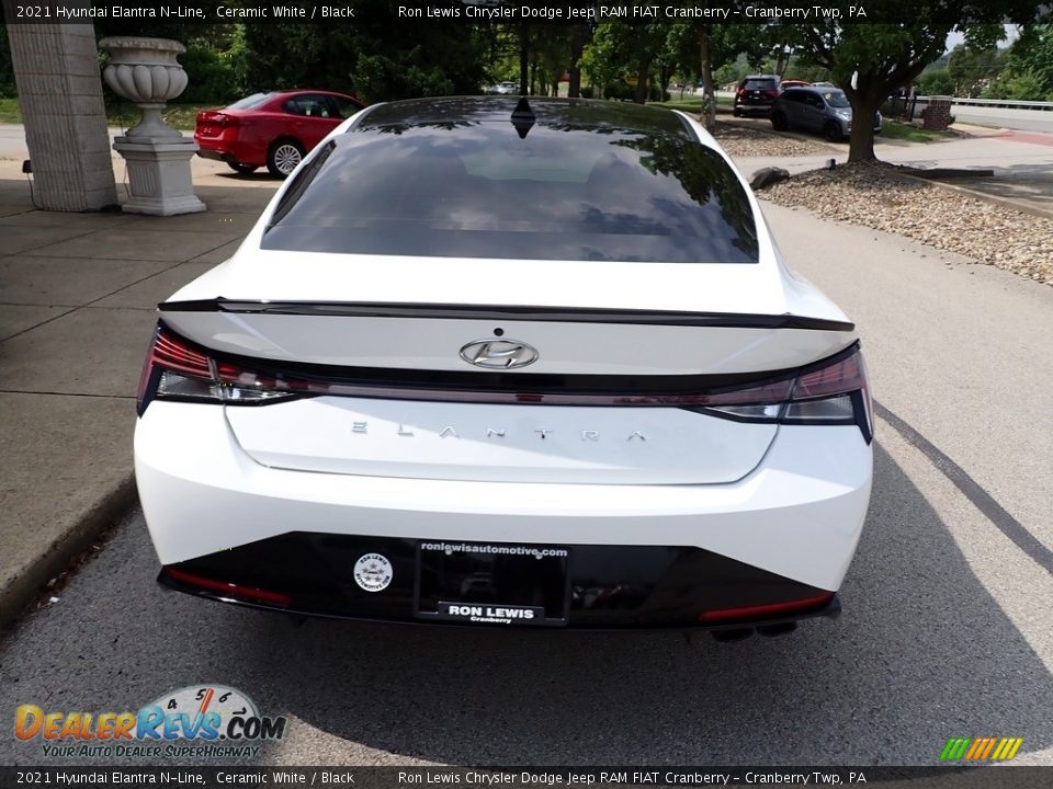 2021 Hyundai Elantra N-Line Ceramic White / Black Photo #6