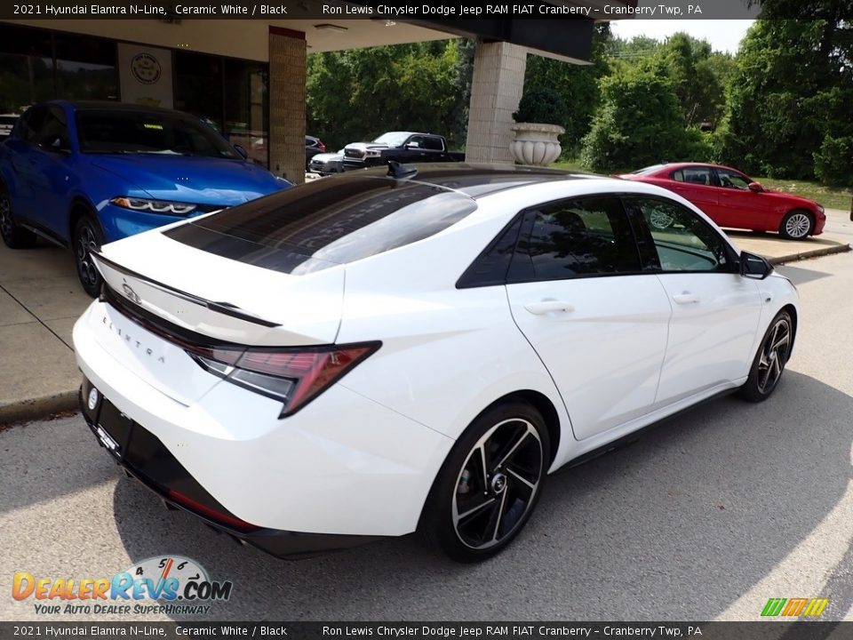 2021 Hyundai Elantra N-Line Ceramic White / Black Photo #7