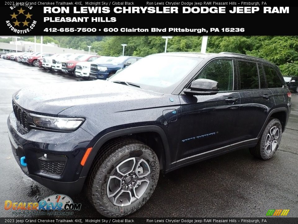 2023 Jeep Grand Cherokee Trailhawk 4XE Midnight Sky / Global Black Photo #1