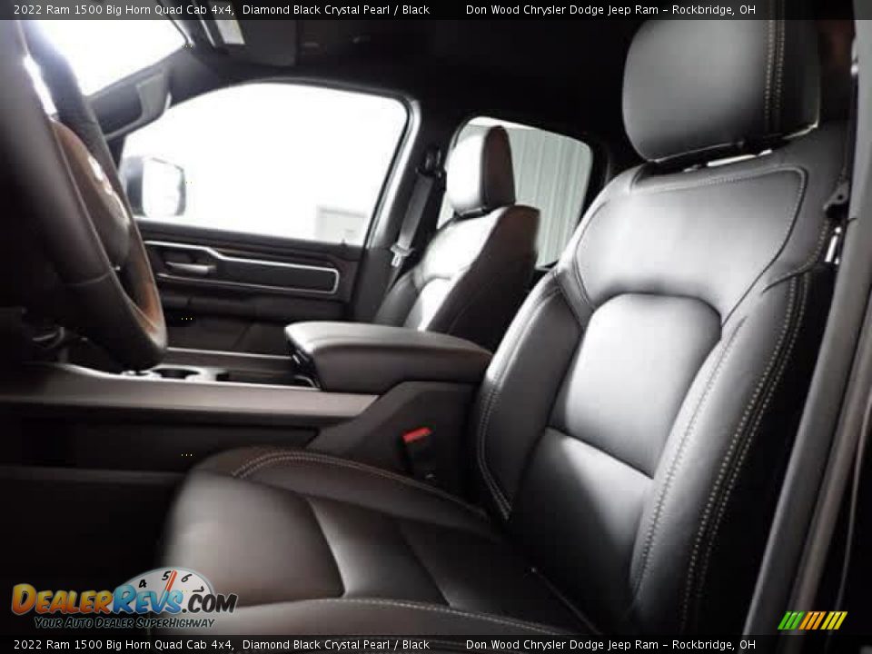 2022 Ram 1500 Big Horn Quad Cab 4x4 Diamond Black Crystal Pearl / Black Photo #14