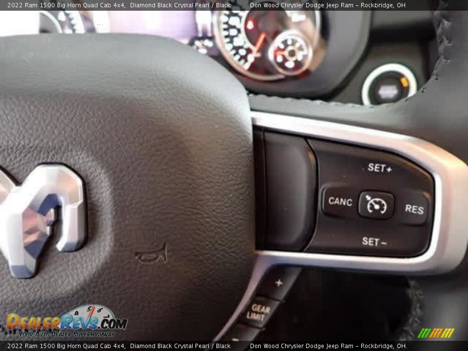 2022 Ram 1500 Big Horn Quad Cab 4x4 Diamond Black Crystal Pearl / Black Photo #17