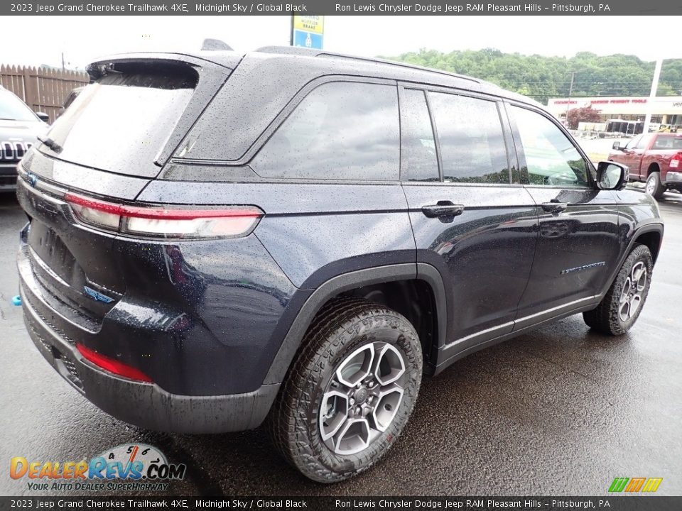 2023 Jeep Grand Cherokee Trailhawk 4XE Midnight Sky / Global Black Photo #6