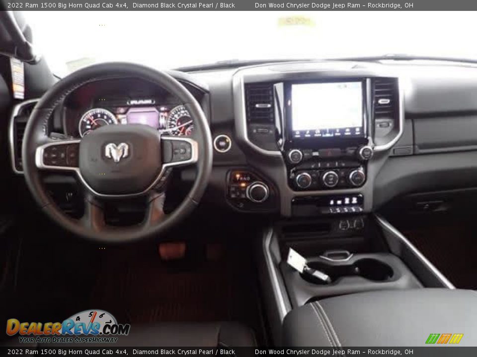2022 Ram 1500 Big Horn Quad Cab 4x4 Diamond Black Crystal Pearl / Black Photo #25