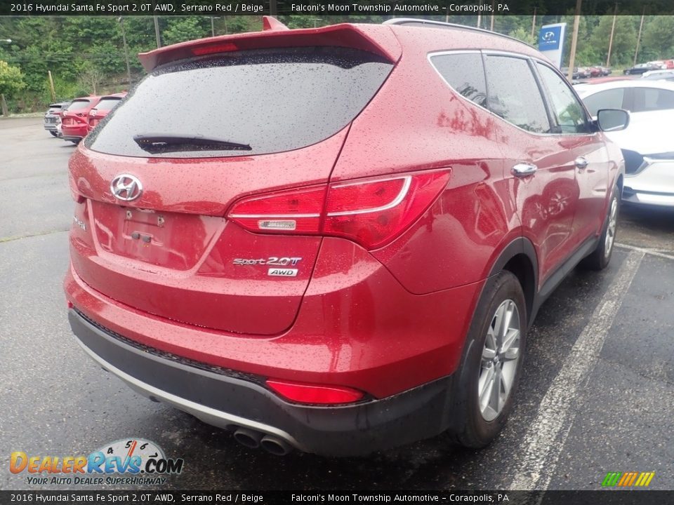 2016 Hyundai Santa Fe Sport 2.0T AWD Serrano Red / Beige Photo #4