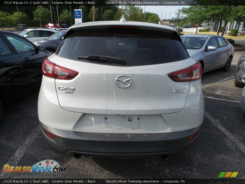 2016 Mazda CX-3 Sport AWD Ceramic Silver Metallic / Black Photo #3