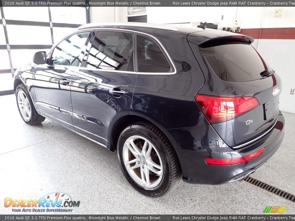 2016 Audi Q5 3.0 TFSI Premium Plus quattro Moonlight Blue Metallic / Chestnut Brown Photo #6