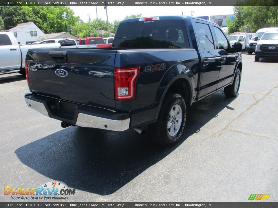 2016 Ford F150 XLT SuperCrew 4x4 Blue Jeans / Medium Earth Gray Photo #4