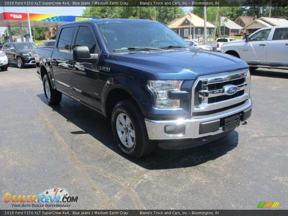 2016 Ford F150 XLT SuperCrew 4x4 Blue Jeans / Medium Earth Gray Photo #5