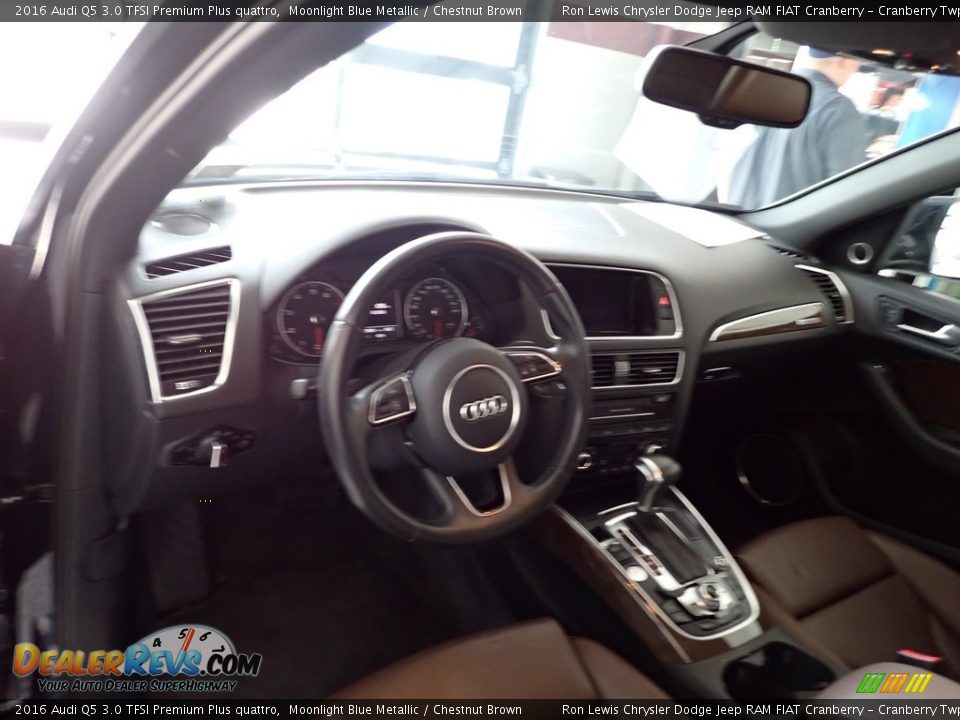 2016 Audi Q5 3.0 TFSI Premium Plus quattro Moonlight Blue Metallic / Chestnut Brown Photo #14