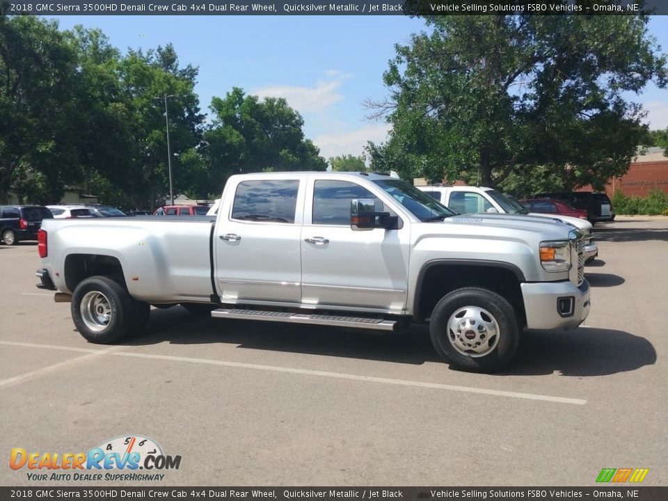 2018 GMC Sierra 3500HD Denali Crew Cab 4x4 Dual Rear Wheel Quicksilver Metallic / Jet Black Photo #1