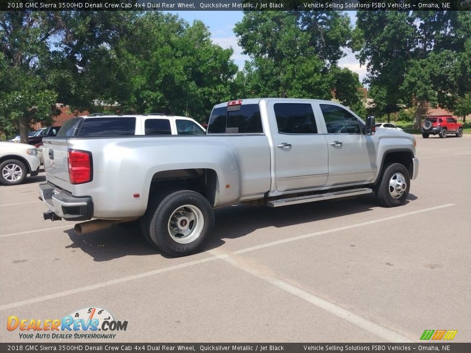 2018 GMC Sierra 3500HD Denali Crew Cab 4x4 Dual Rear Wheel Quicksilver Metallic / Jet Black Photo #10