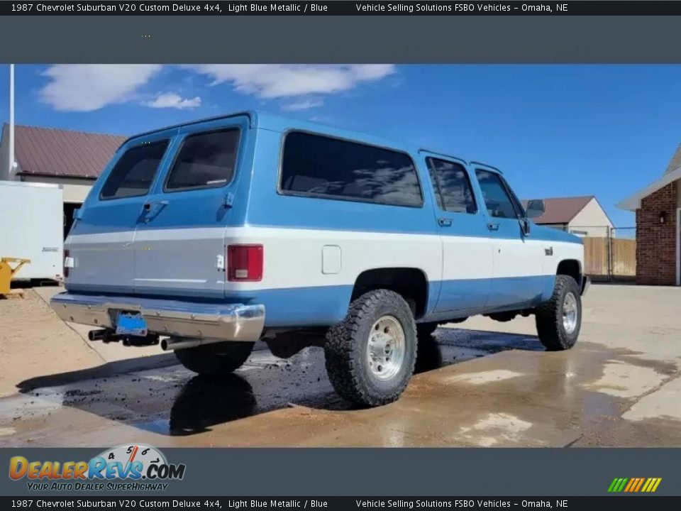 Light Blue Metallic 1987 Chevrolet Suburban V20 Custom Deluxe 4x4 Photo #3