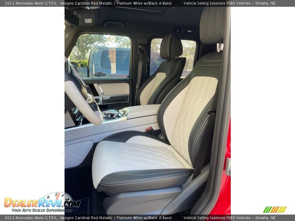 2021 Mercedes-Benz G 550 designo Cardinal Red Metallic / Platinum White w/Black A Band Photo #8