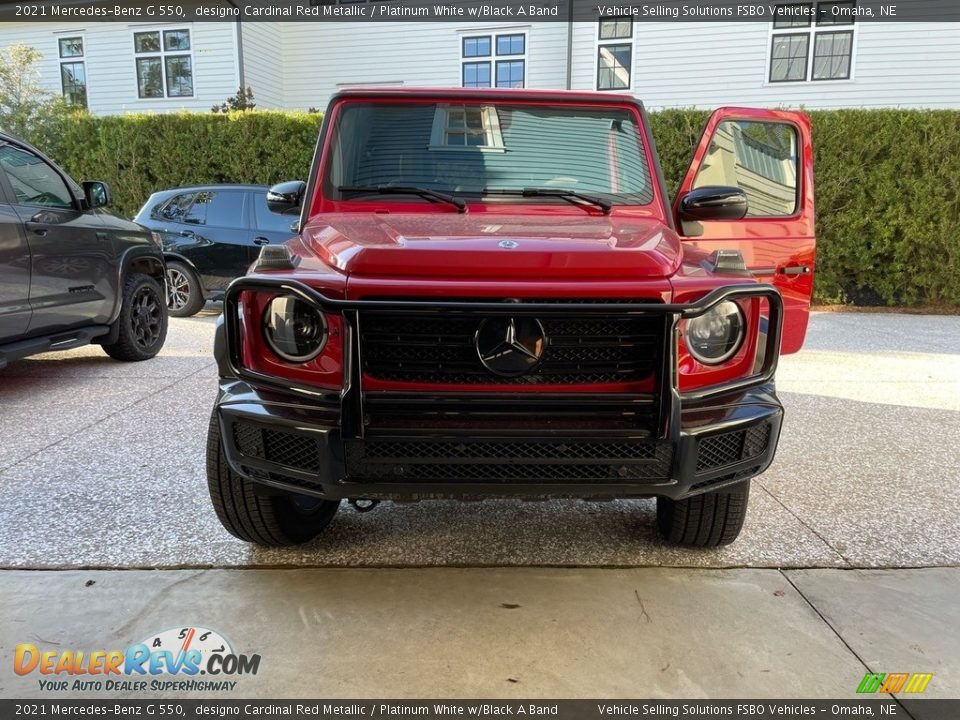 2021 Mercedes-Benz G 550 designo Cardinal Red Metallic / Platinum White w/Black A Band Photo #12