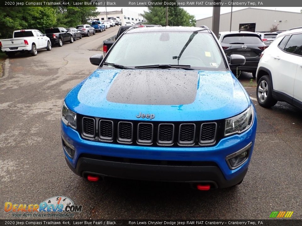 2020 Jeep Compass Trailhawk 4x4 Laser Blue Pearl / Black Photo #2