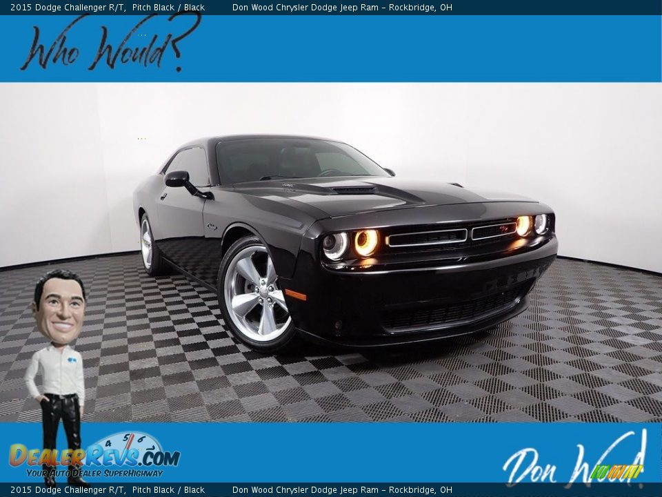 2015 Dodge Challenger R/T Pitch Black / Black Photo #1