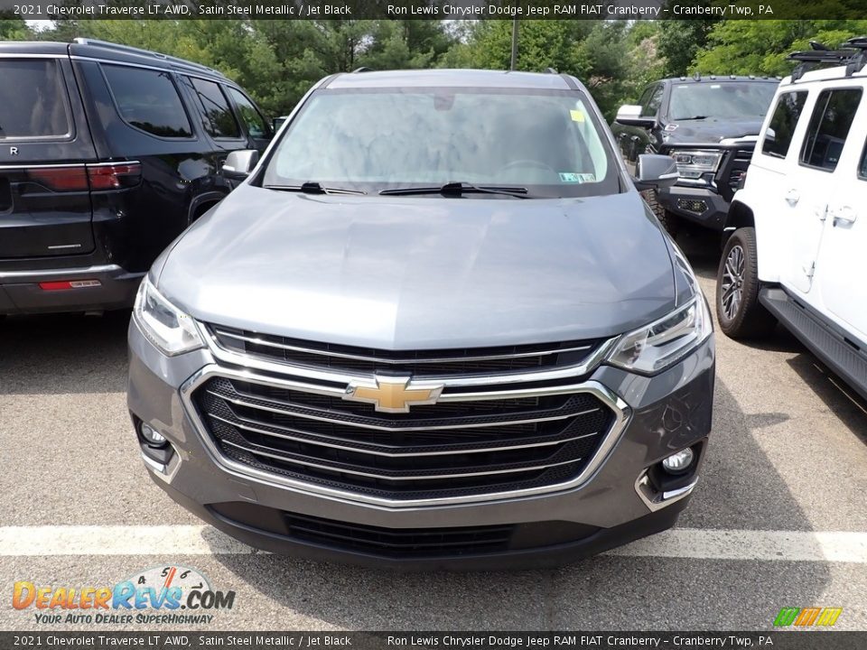 2021 Chevrolet Traverse LT AWD Satin Steel Metallic / Jet Black Photo #2