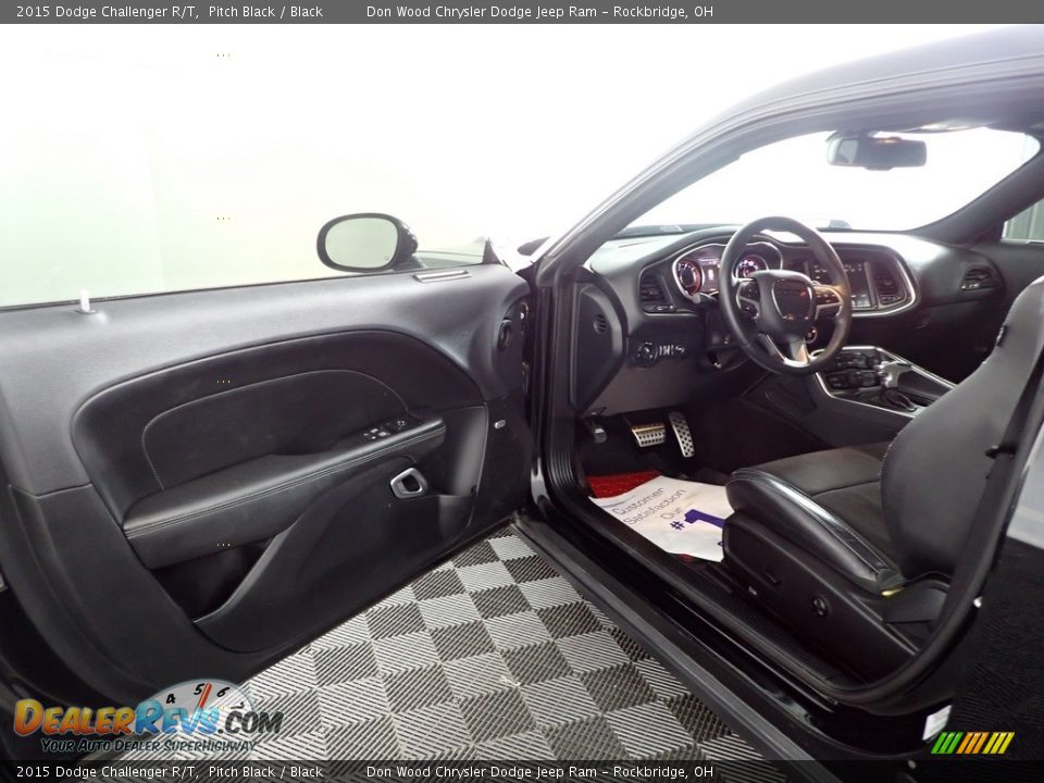 2015 Dodge Challenger R/T Pitch Black / Black Photo #12