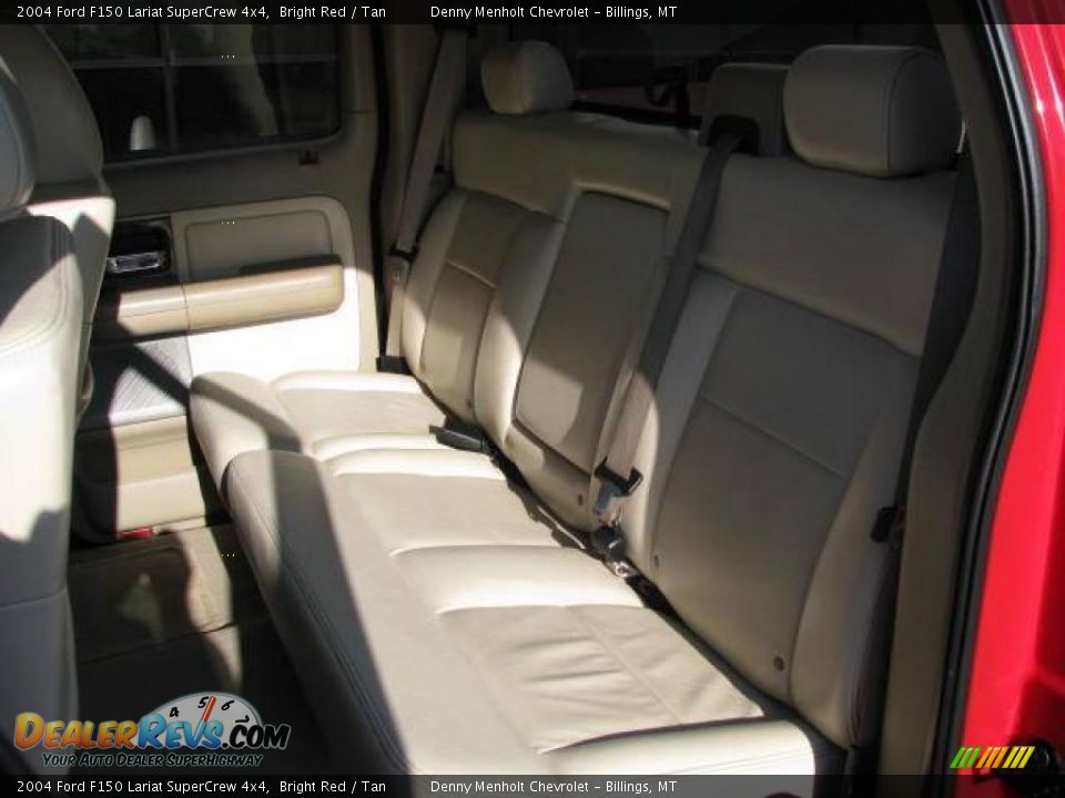 2004 Ford F150 Lariat SuperCrew 4x4 Bright Red / Tan Photo #8