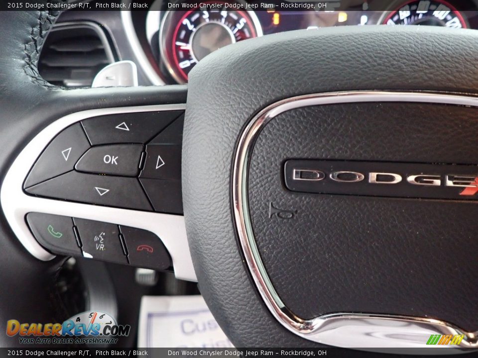 2015 Dodge Challenger R/T Pitch Black / Black Photo #16