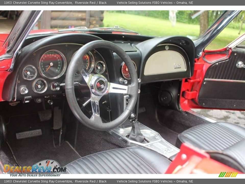 Black Interior - 1963 Chevrolet Corvette Sting Ray Convertible Photo #3
