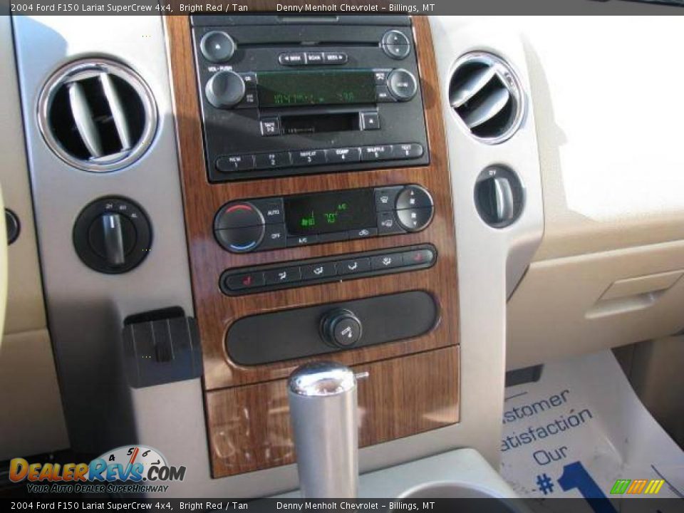 2004 Ford F150 Lariat SuperCrew 4x4 Bright Red / Tan Photo #10