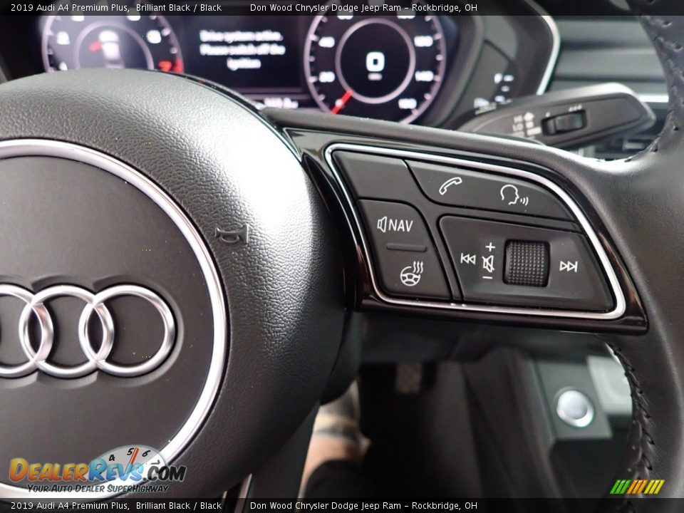 2019 Audi A4 Premium Plus Brilliant Black / Black Photo #19
