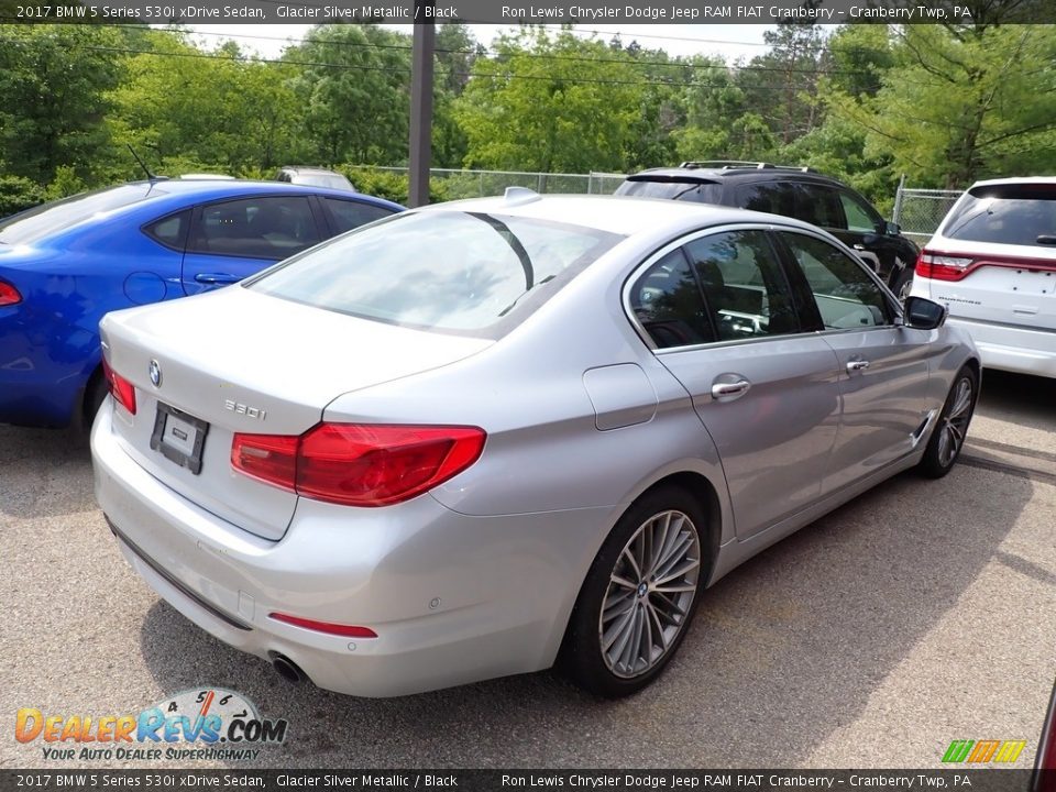 2017 BMW 5 Series 530i xDrive Sedan Glacier Silver Metallic / Black Photo #3