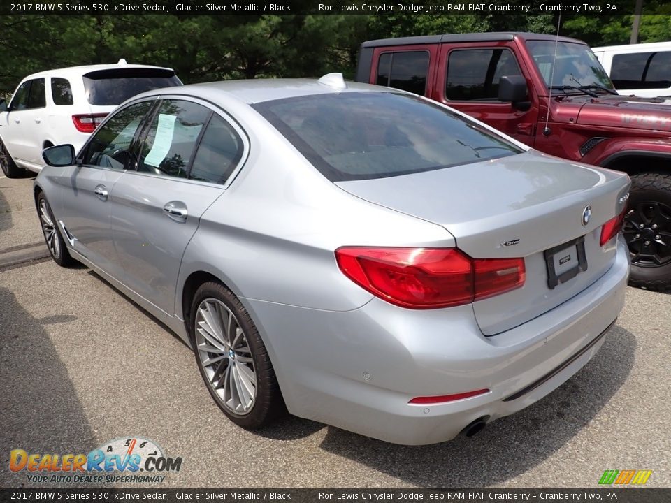 2017 BMW 5 Series 530i xDrive Sedan Glacier Silver Metallic / Black Photo #4