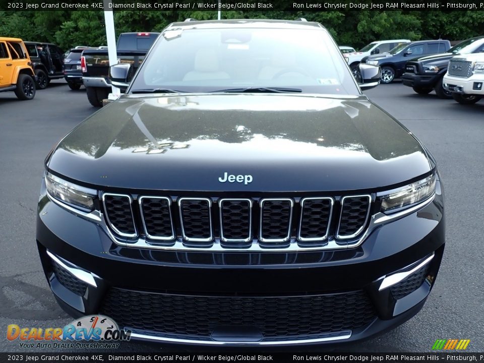 2023 Jeep Grand Cherokee 4XE Diamond Black Crystal Pearl / Wicker Beige/Global Black Photo #9