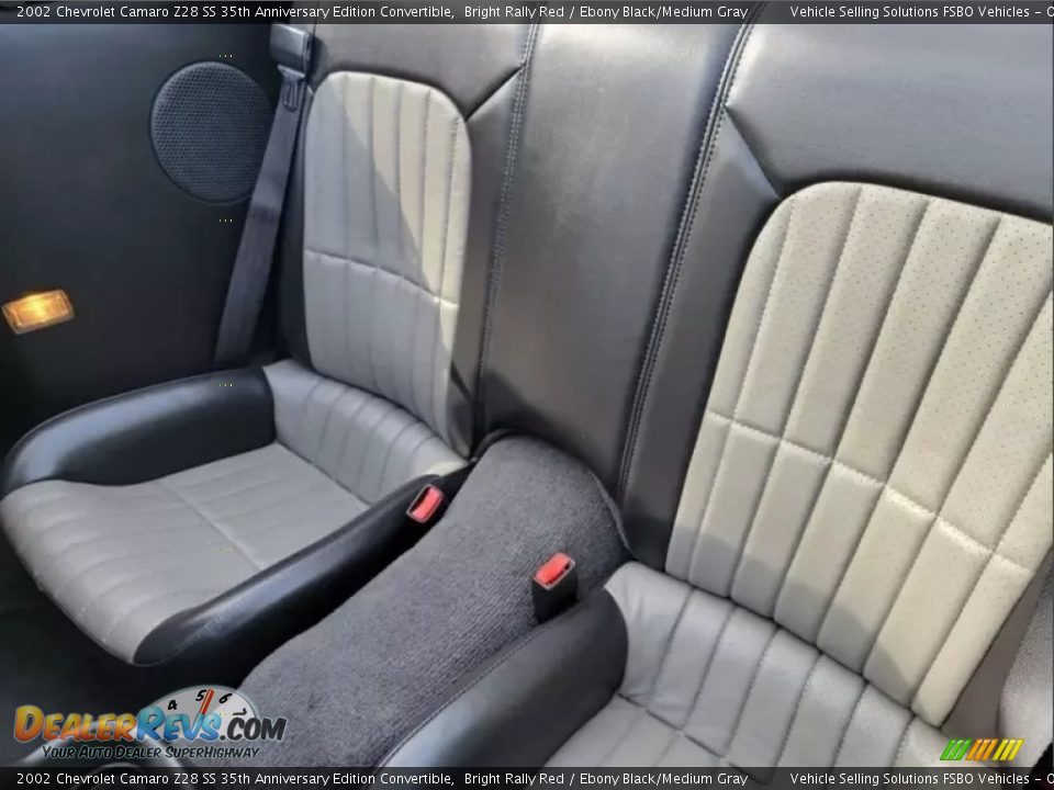 Rear Seat of 2002 Chevrolet Camaro Z28 SS 35th Anniversary Edition Convertible Photo #9