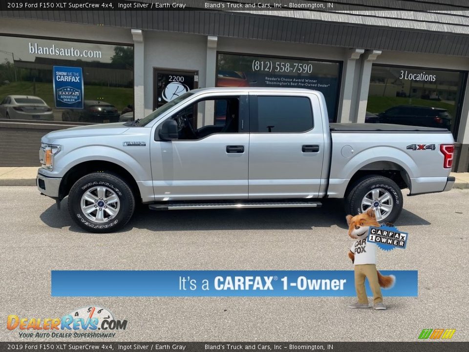 2019 Ford F150 XLT SuperCrew 4x4 Ingot Silver / Earth Gray Photo #27