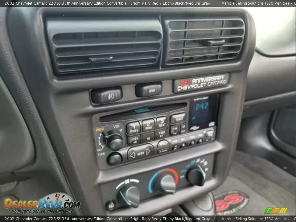 Controls of 2002 Chevrolet Camaro Z28 SS 35th Anniversary Edition Convertible Photo #12