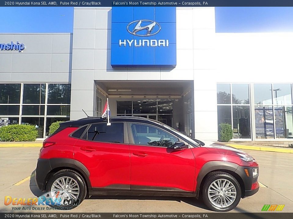 Pulse Red 2020 Hyundai Kona SEL AWD Photo #1