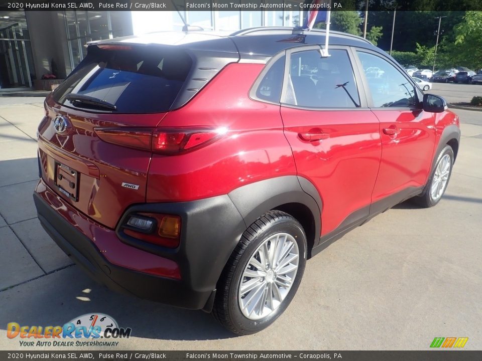 2020 Hyundai Kona SEL AWD Pulse Red / Gray/Black Photo #2