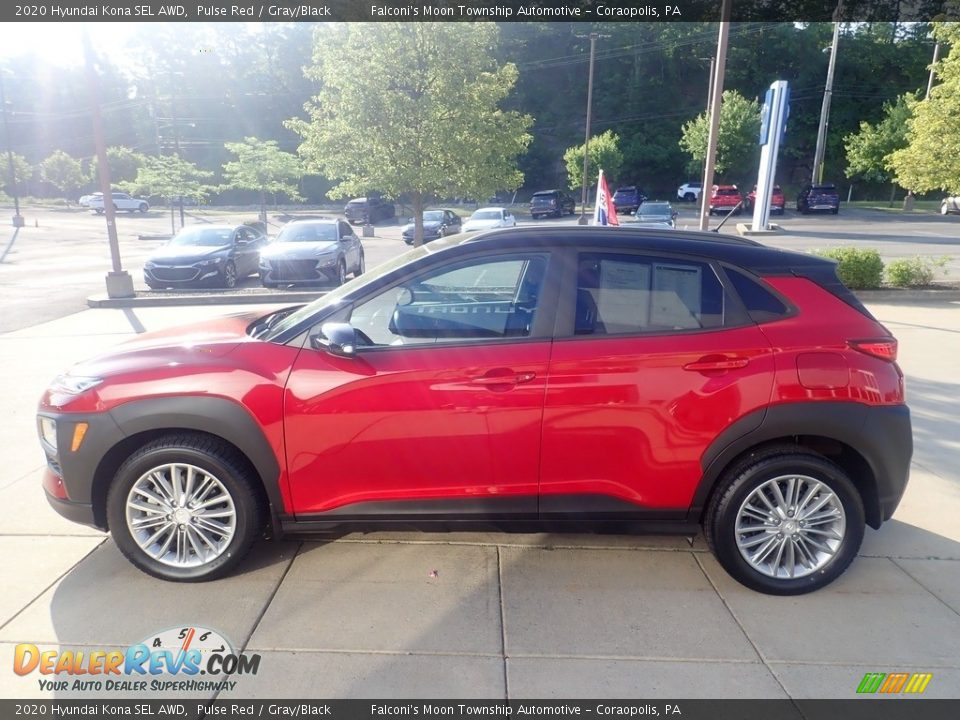 Pulse Red 2020 Hyundai Kona SEL AWD Photo #6