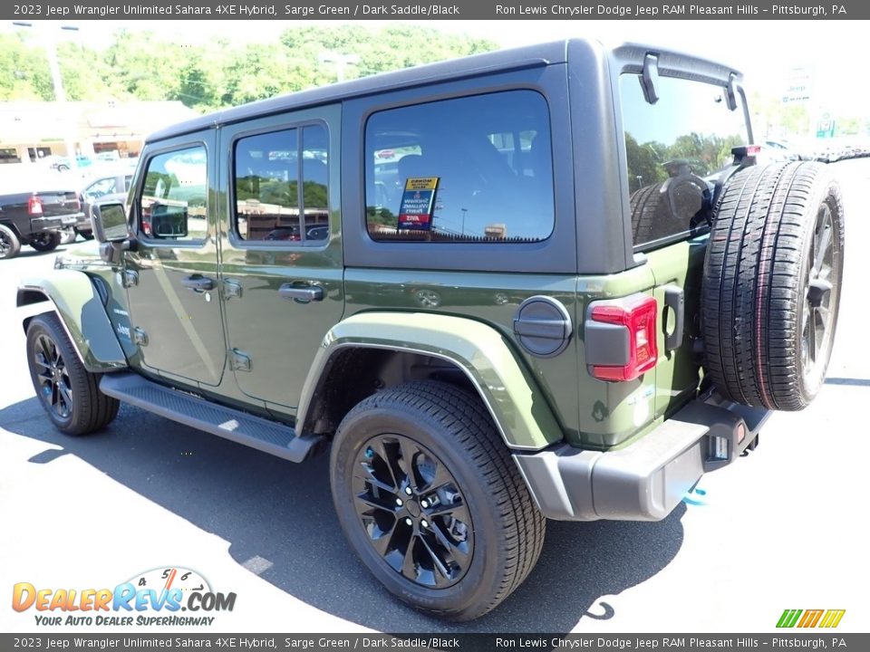 2023 Jeep Wrangler Unlimited Sahara 4XE Hybrid Sarge Green / Dark Saddle/Black Photo #3