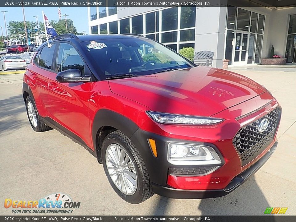 Pulse Red 2020 Hyundai Kona SEL AWD Photo #9