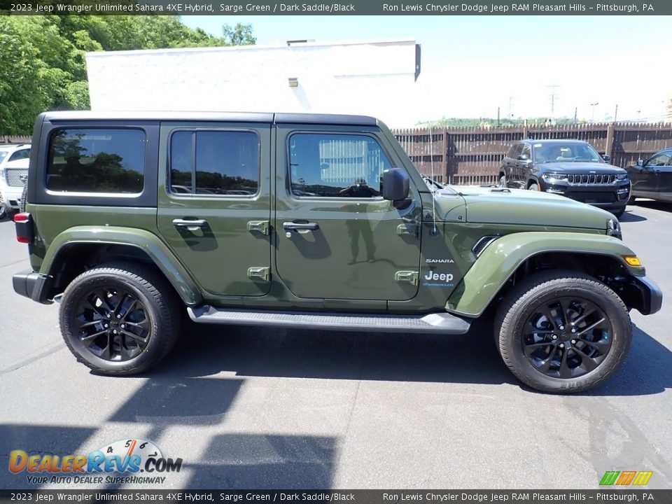 2023 Jeep Wrangler Unlimited Sahara 4XE Hybrid Sarge Green / Dark Saddle/Black Photo #7