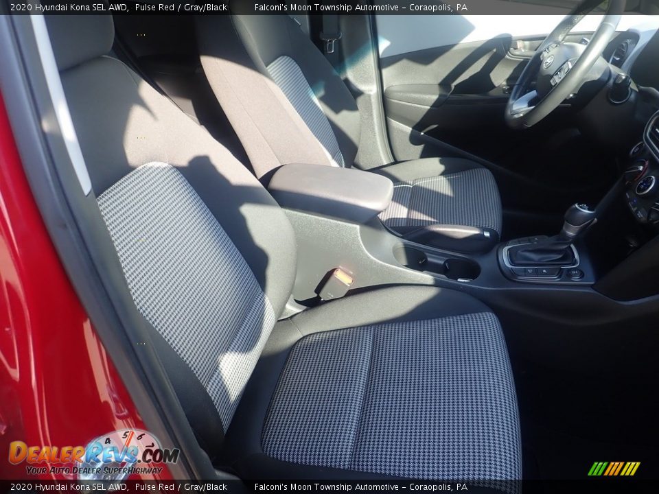 2020 Hyundai Kona SEL AWD Pulse Red / Gray/Black Photo #11