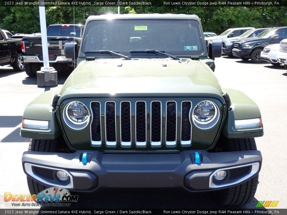 2023 Jeep Wrangler Unlimited Sahara 4XE Hybrid Sarge Green / Dark Saddle/Black Photo #9