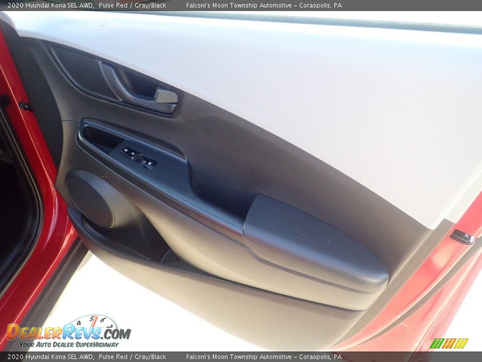 2020 Hyundai Kona SEL AWD Pulse Red / Gray/Black Photo #13