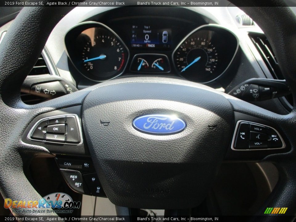 2019 Ford Escape SE Agate Black / Chromite Gray/Charcoal Black Photo #13