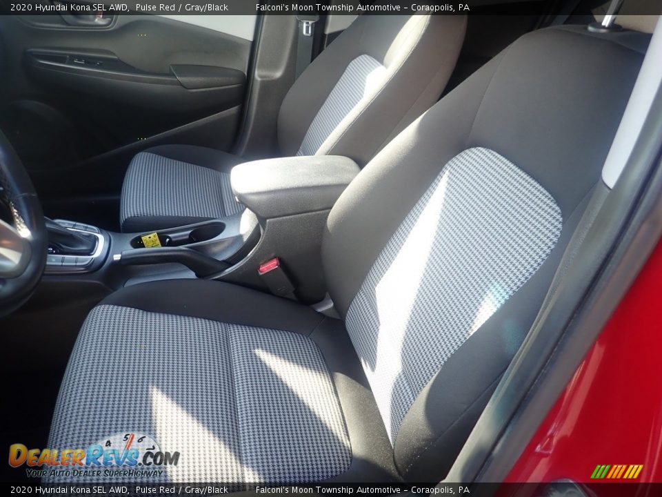 2020 Hyundai Kona SEL AWD Pulse Red / Gray/Black Photo #16