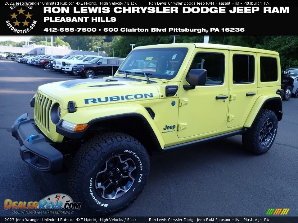 2023 Jeep Wrangler Unlimited Rubicon 4XE Hybrid High Velocity / Black Photo #1