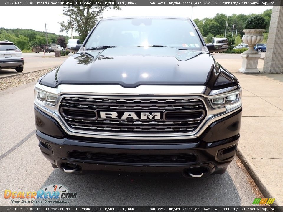 2022 Ram 1500 Limited Crew Cab 4x4 Diamond Black Crystal Pearl / Black Photo #3