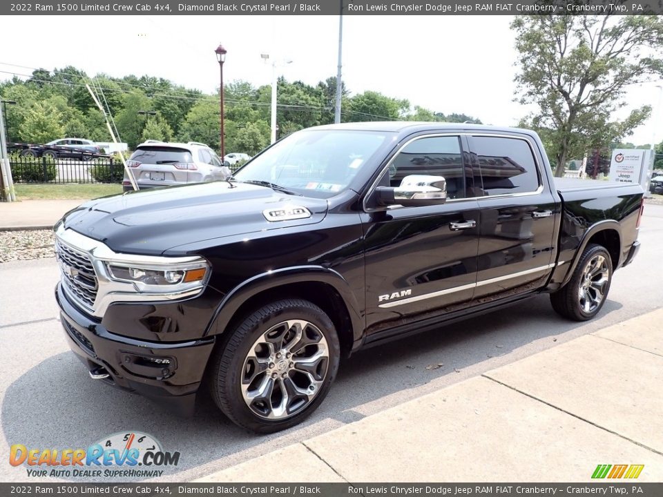 Diamond Black Crystal Pearl 2022 Ram 1500 Limited Crew Cab 4x4 Photo #4