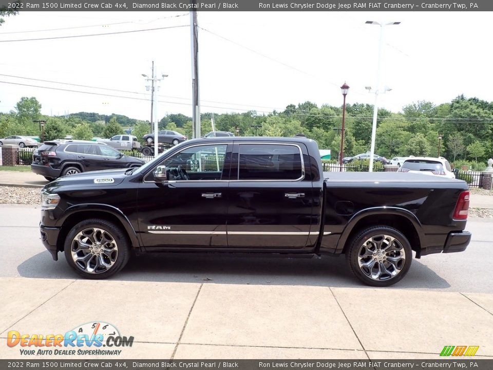 Diamond Black Crystal Pearl 2022 Ram 1500 Limited Crew Cab 4x4 Photo #5