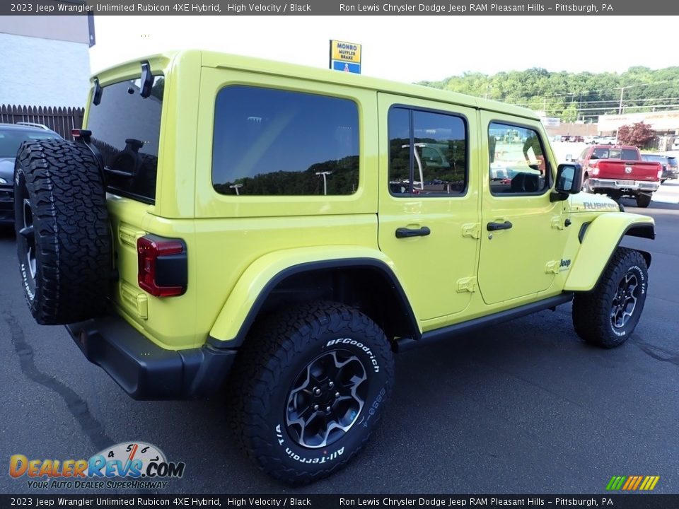 2023 Jeep Wrangler Unlimited Rubicon 4XE Hybrid High Velocity / Black Photo #6