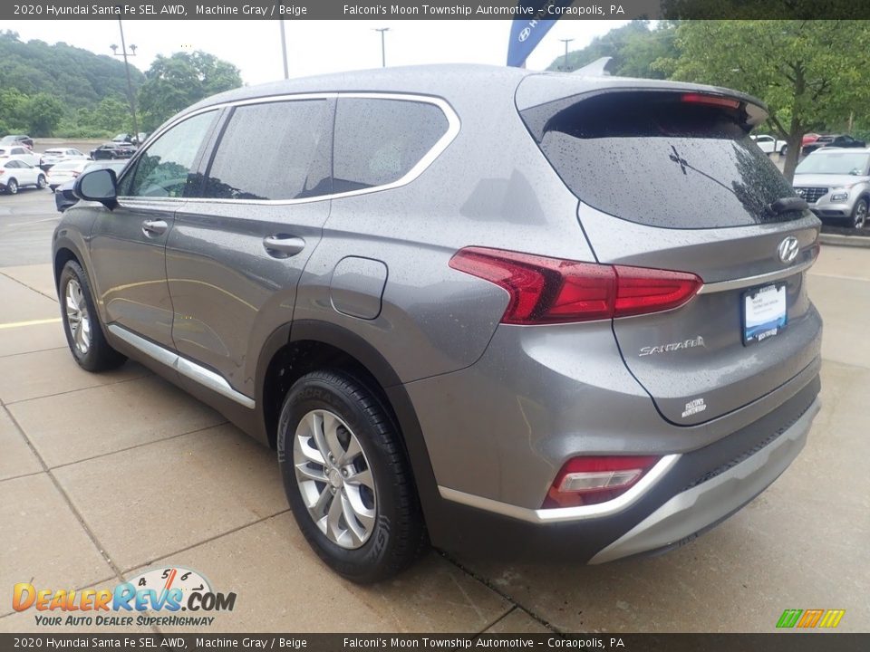 2020 Hyundai Santa Fe SEL AWD Machine Gray / Beige Photo #5